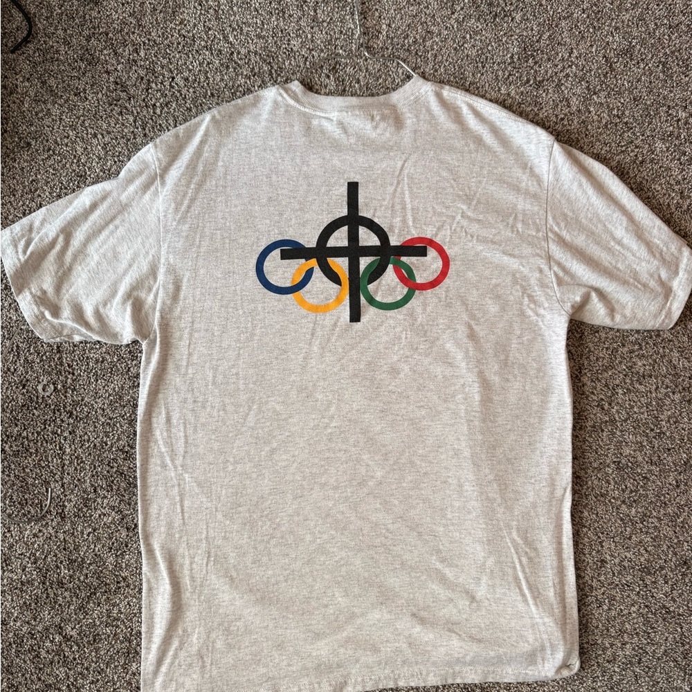 Hanes Gray T-Shirt with Colorful Graphic
